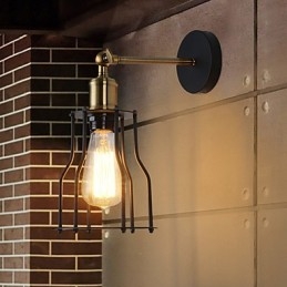 Loft vintage Wall Lights Industrial Edison Moda Simplicidade Wall Sconces Base de Metal Cap