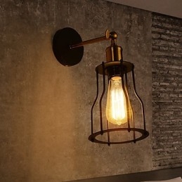 Loft vintage Wall Lights Industrial Edison Moda Simplicidade Wall Sconces Base de Metal Cap