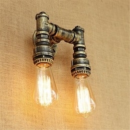 Pintura rústica estilo chalé country retrô para apliques de parede com luz ambiente estilo mini