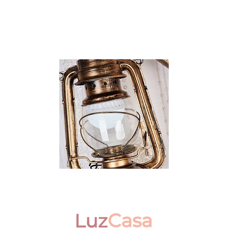 Pintura rústica de chalé para arandelas de parede estilo mini uplight, luminária de parede C