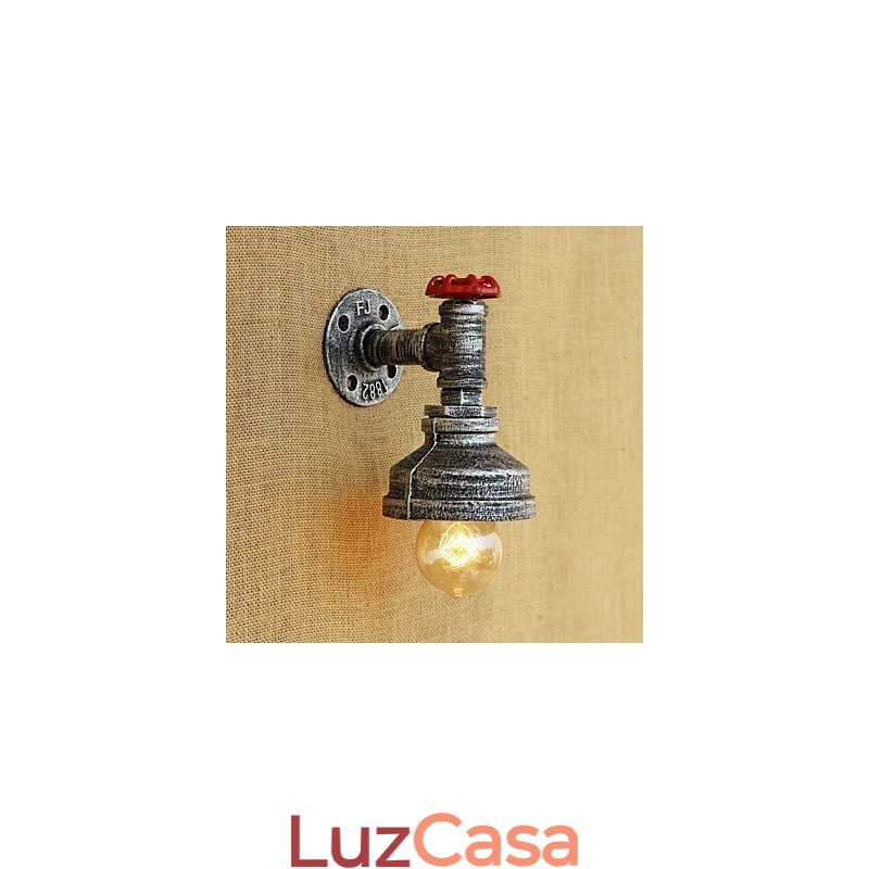Pintura retrô country para arandelas de parede com luz ambiente