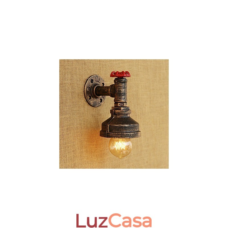 Pintura retrô country para arandelas de parede com luz ambiente