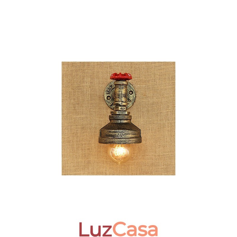 Pintura retrô country para arandelas de parede com luz ambiente