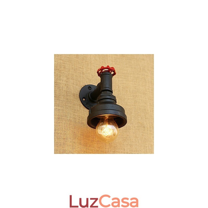 Pintura retrô country para arandelas de parede com luz ambiente