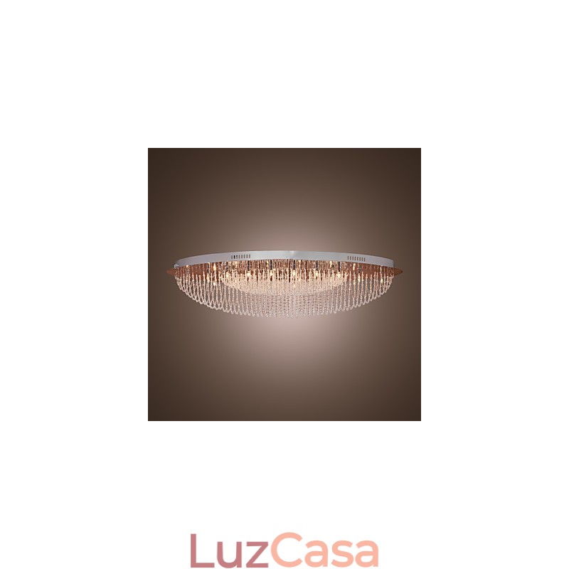 Moderno Contemporâneo Cristal Cromado Metal Montagem Embutida
