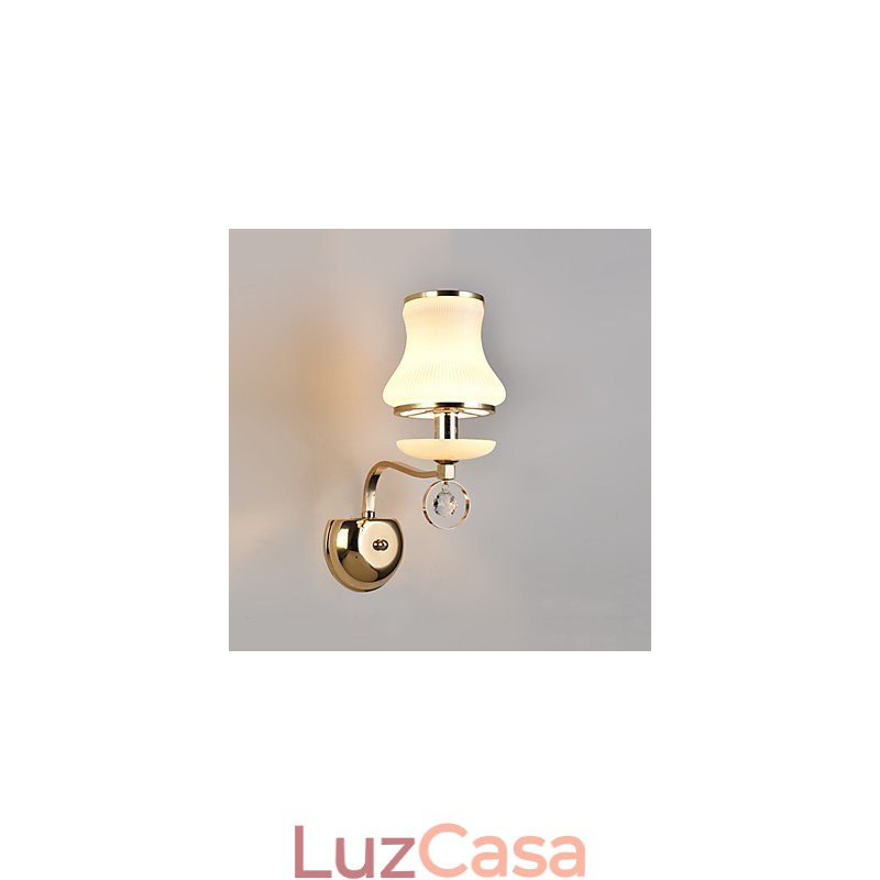 Recurso eletrogalvanizado contemporâneo moderno para arandelas de parede de luz ambiente de cristal