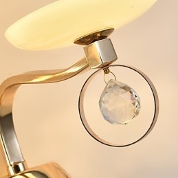 Recurso eletrogalvanizado contemporâneo moderno para arandelas de parede de luz ambiente de cristal