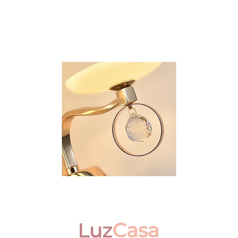Recurso eletrogalvanizado contemporâneo moderno para arandelas de parede de luz ambiente de cristal