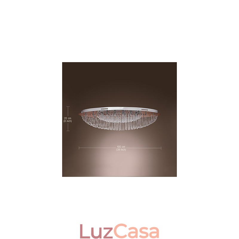 Moderno Contemporâneo Cristal Cromado Metal Montagem Embutida