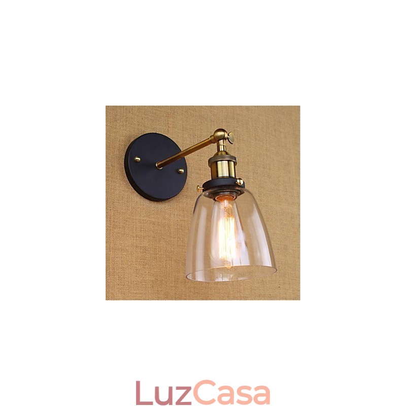 Pintura retrô country para proteção ocular em estilo mini, arandelas de parede com luz ambiente