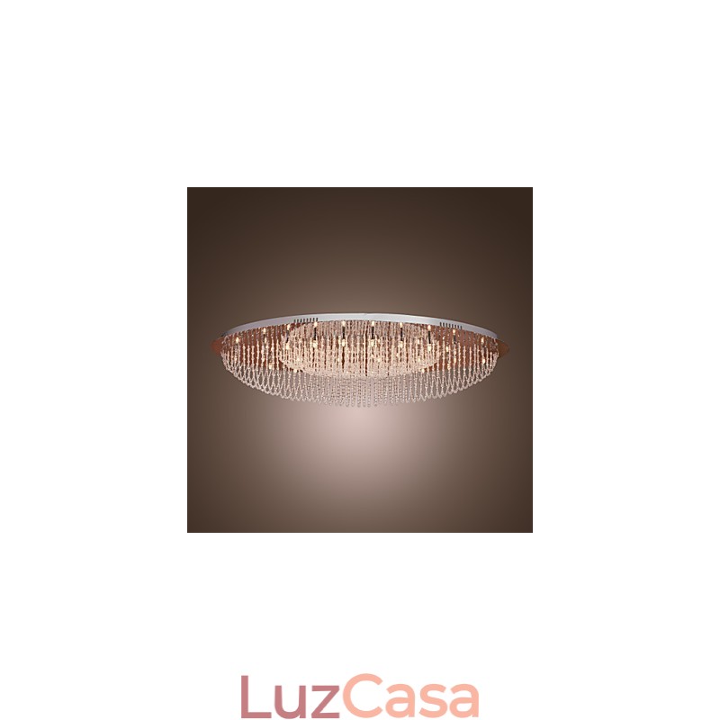 Moderno Contemporâneo Cristal Cromado Metal Montagem Embutida