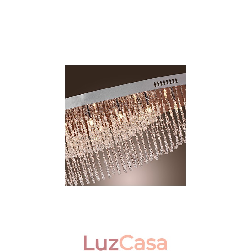 Moderno Contemporâneo Cristal Cromado Metal Montagem Embutida