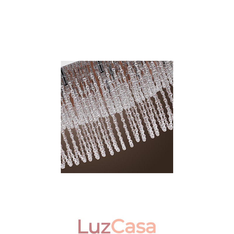 Moderno Contemporâneo Cristal Cromado Metal Montagem Embutida