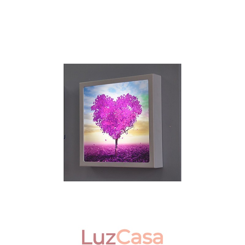 Pintura contemporânea moderna integrada, recurso de pintura contemporânea para arandelas de parede com luz ambiente