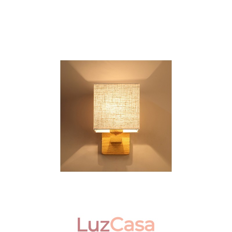 Luminária de mesa minimalista de madeira maciça Luminária de mesa de cabeceira