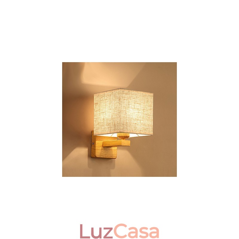 Luminária de mesa minimalista de madeira maciça Luminária de mesa de cabeceira