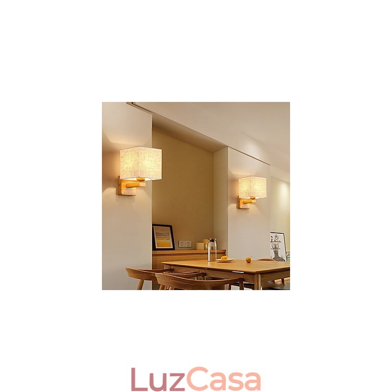 Luminária de mesa minimalista de madeira maciça Luminária de mesa de cabeceira