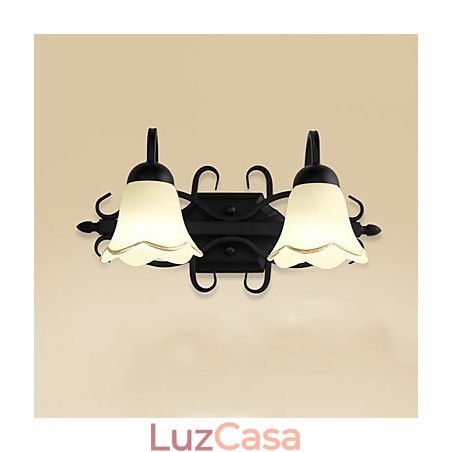 Luminária de parede galvanizada rústica Lodge para iluminação de banheiro Downlight Luminária de parede galvanizada rústica Lodge para iluminação de banheiro Downlight