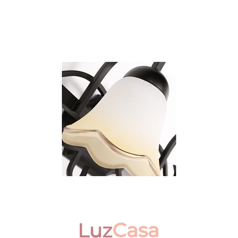 Luminária de parede galvanizada rústica Lodge para iluminação de banheiro Downlight