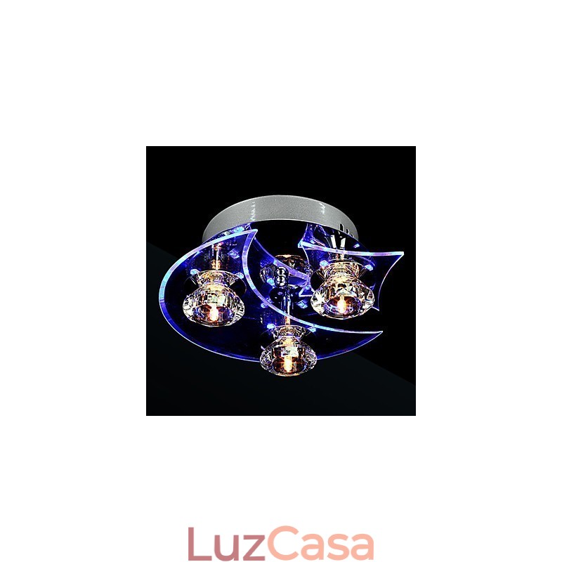 Lustre Moderno Cristal Living 3 Luzes