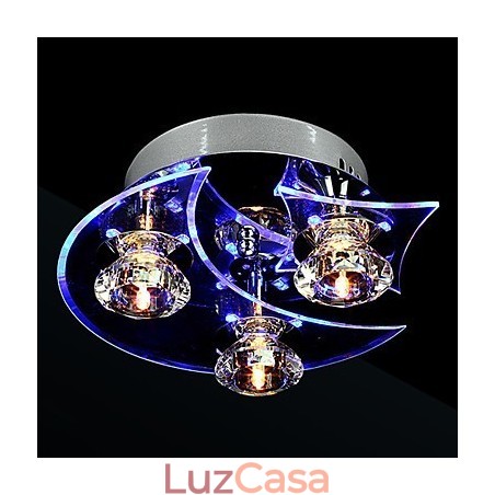 Lustre Moderno Cristal Living 3 Luzes