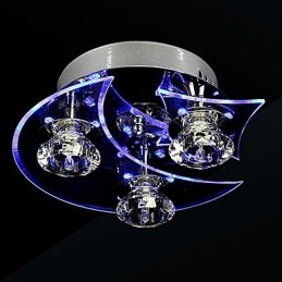 Lustre Moderno Cristal Living 3 Luzes