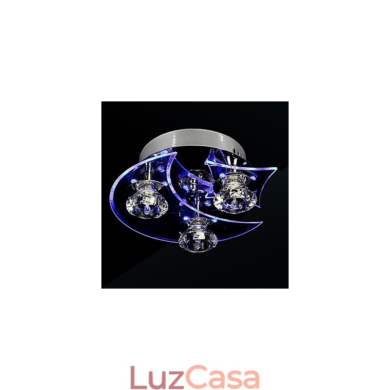 Lustre Moderno Cristal Living 3 Luzes