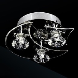 Lustre Moderno Cristal Living 3 Luzes
