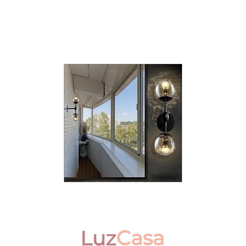 Recurso galvanizado rústico para arandelas de parede estilo mini, luz ambiente, luminária de parede