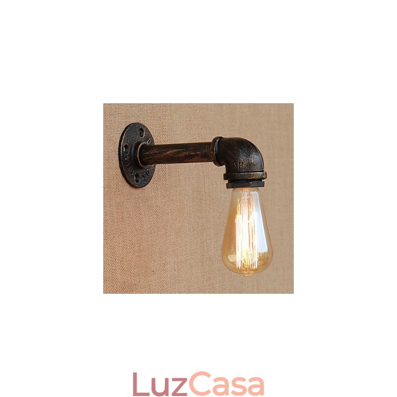 Pintura retrô country para apliques de parede com luz ambiente e braço oscilante estilo mini