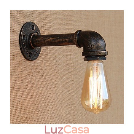 Pintura retrô country para apliques de parede com luz ambiente e braço oscilante estilo mini