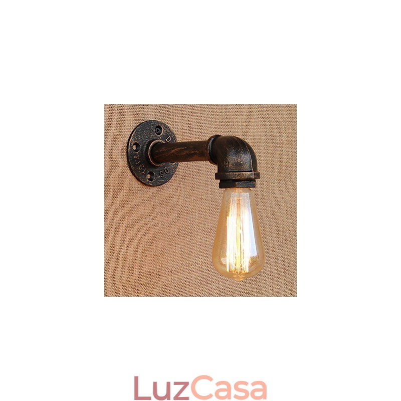 Pintura retrô country para apliques de parede com luz ambiente e braço oscilante estilo mini