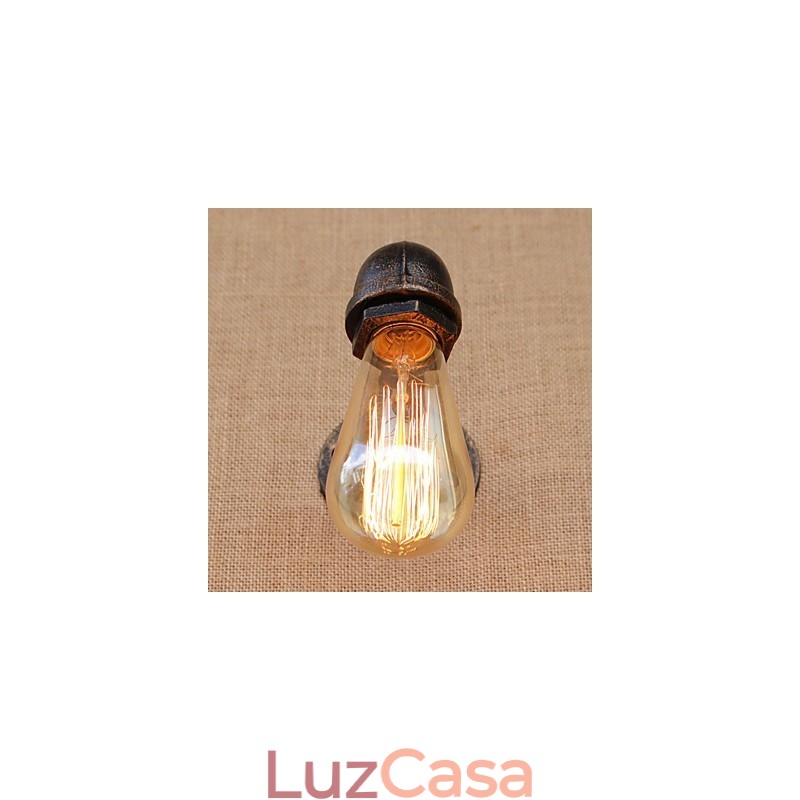Pintura retrô country para apliques de parede com luz ambiente e braço oscilante estilo mini