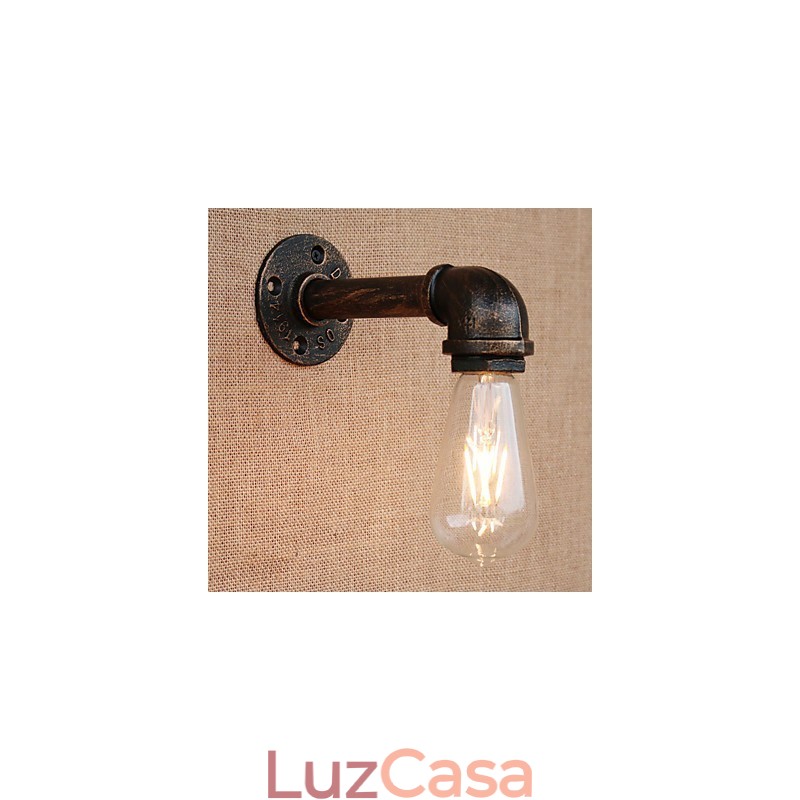 Pintura retrô country para apliques de parede com luz ambiente e braço oscilante estilo mini