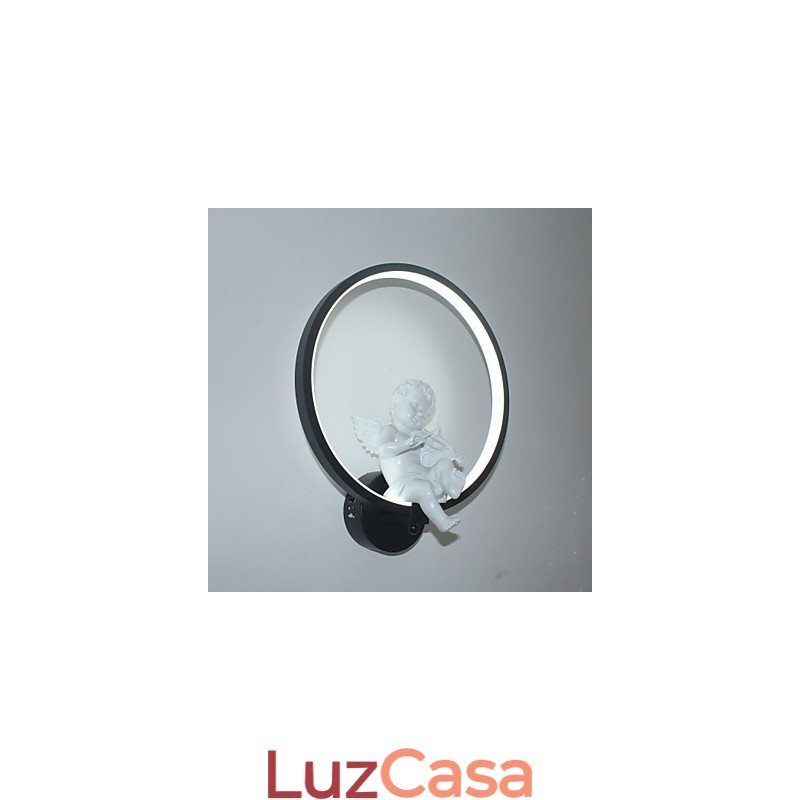 Luminária de parede moderna, criativa, personalidade, designer, anjo, decoração, lâmpada de alumínio, integrada, corredor, luminária de parede