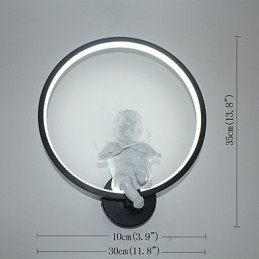 Luminária de parede moderna, criativa, personalidade, designer, anjo, decoração, lâmpada de alumínio, integrada, corredor, luminária de parede