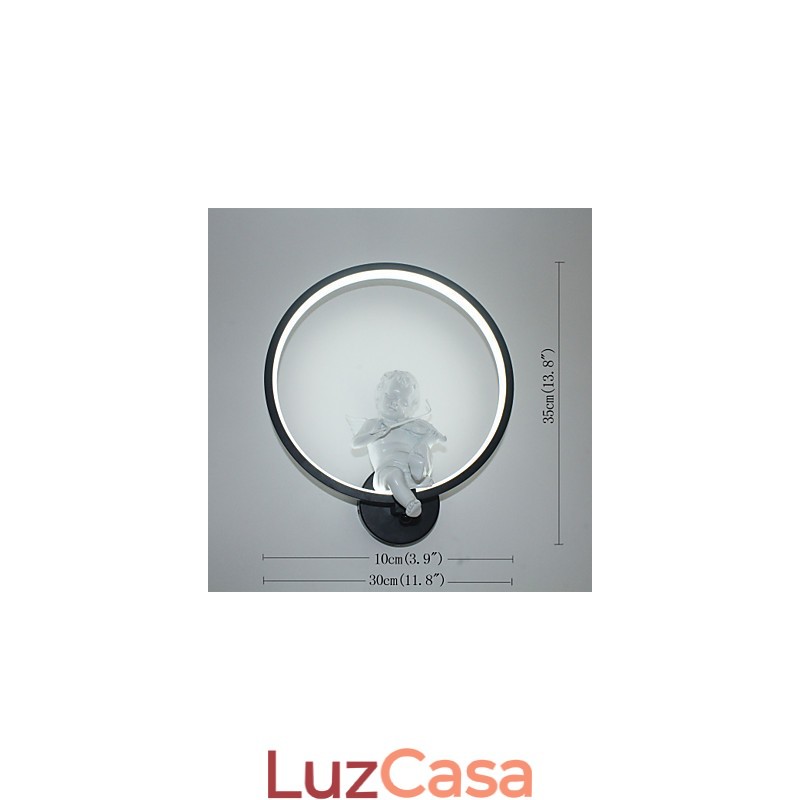 Luminária de parede moderna, criativa, personalidade, designer, anjo, decoração, lâmpada de alumínio, integrada, corredor, luminária de parede