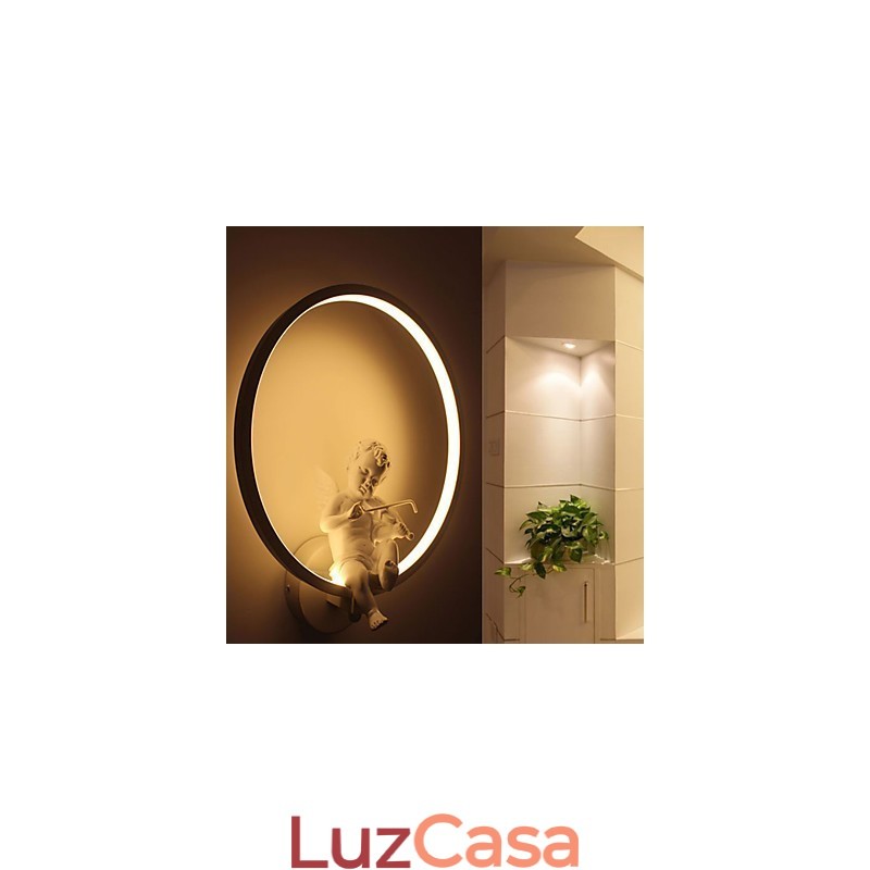 Luminária de parede moderna, criativa, personalidade, designer, anjo, decoração, lâmpada de alumínio, integrada, corredor, luminária de parede