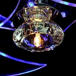 Lustre Moderno Cristal Living 3 Luzes