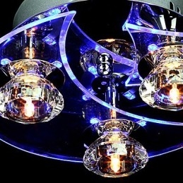 Lustre Moderno Cristal Living 3 Luzes