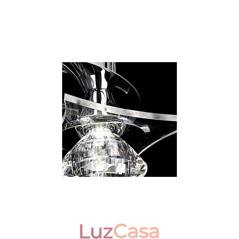 Lustre Moderno Cristal Living 3 Luzes