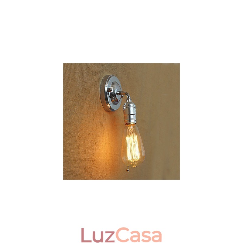 Luminária de parede retrô loft edison, luminária de parede para quarto, para cima e para baixo, rústica, industrial, de cabeça única, corredor, sala de estar, mini decoração de parede
