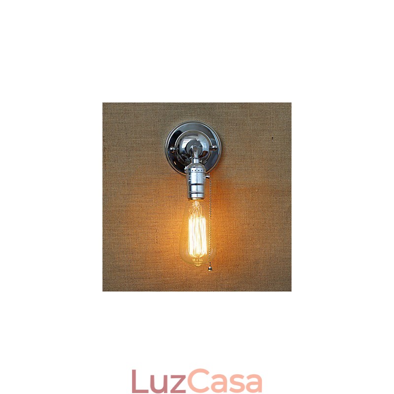 Luminária de parede retrô loft edison, luminária de parede para quarto, para cima e para baixo, rústica, industrial, de cabeça única, corredor, sala de estar, mini decoração de parede