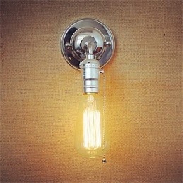 Luminária de parede retrô loft edison, luminária de parede para quarto, para cima e para baixo, rústica, industrial, de cabeça única, corredor, sala de estar, mini decoração de parede