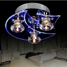 Lustre Moderno Cristal Living 3 Luzes
