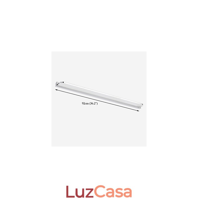 Recurso eletrogalvanizado moderno contemporâneo integrado para iluminação de banheiro com luz ambiente Luz de parede