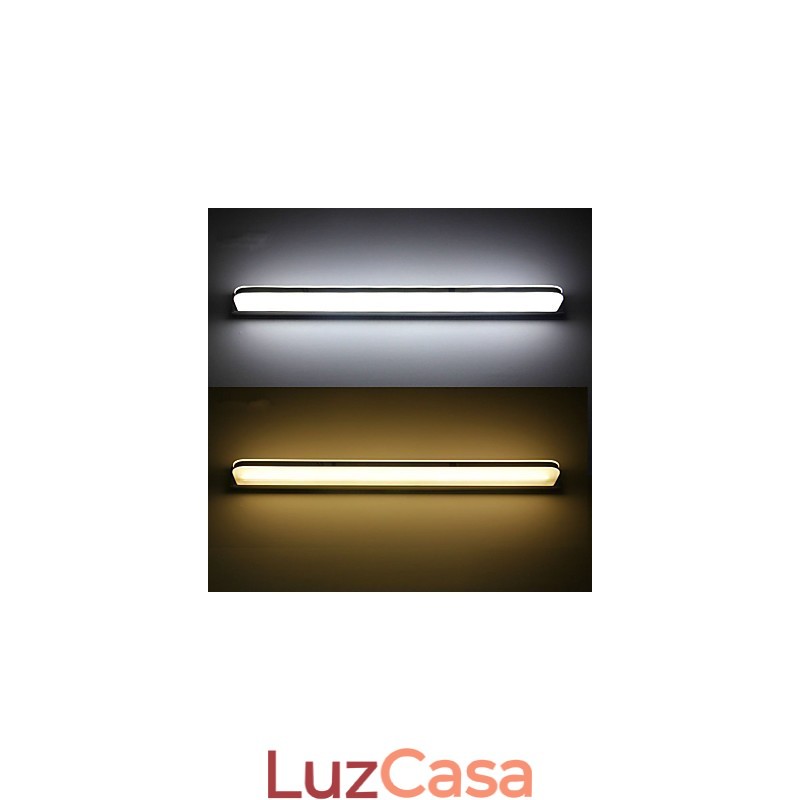 Recurso eletrogalvanizado moderno contemporâneo integrado para iluminação de banheiro com luz ambiente Luz de parede