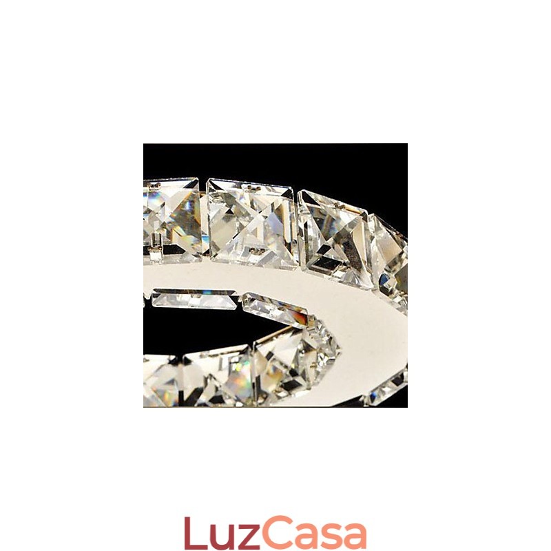 Cristal Flush Mount 5 Luzes Moderno Transparente Galvanoplastia Aço Inoxidável