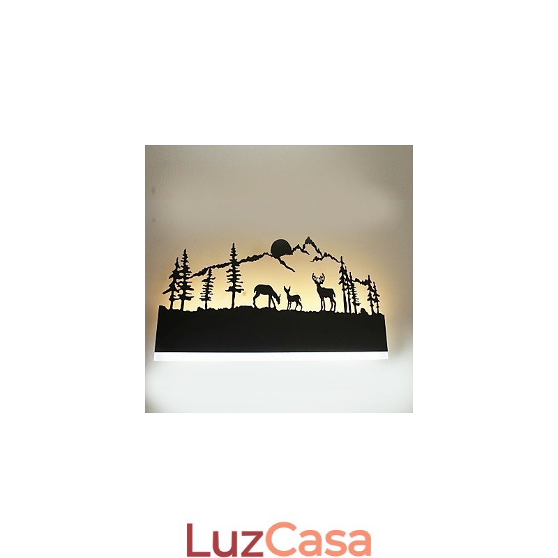 Recurso integrado para arandelas de parede com luz ambiente