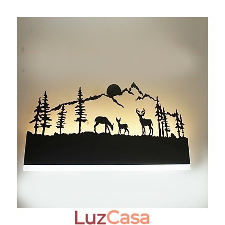 Recurso integrado para arandelas de parede com luz ambiente Recurso integrado para arandelas de parede com luz ambiente